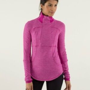 lululemon athletica Pink Heather High Neck Pullover